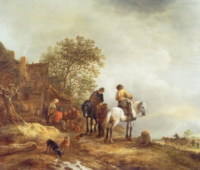 Landscape with Riders by Adriaen Jansz. van Ostade